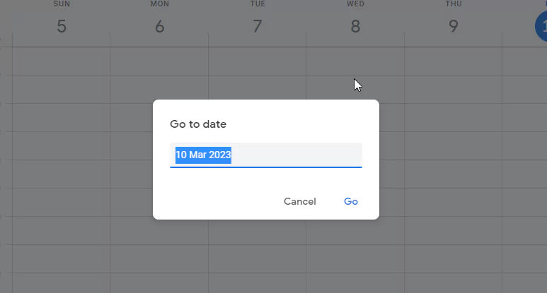 Add a specific date in google calendar