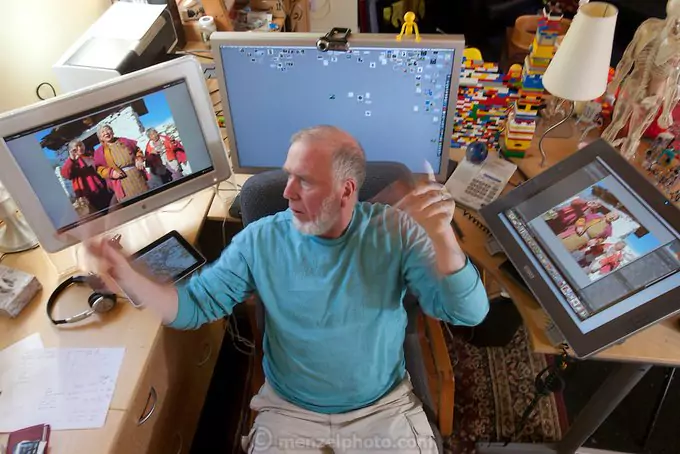 Kevin Kelly working on his office